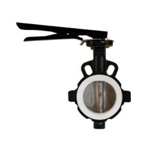 PTFE-lined butterfly valve