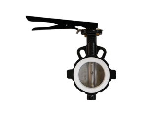 PTFE-lined butterfly valve